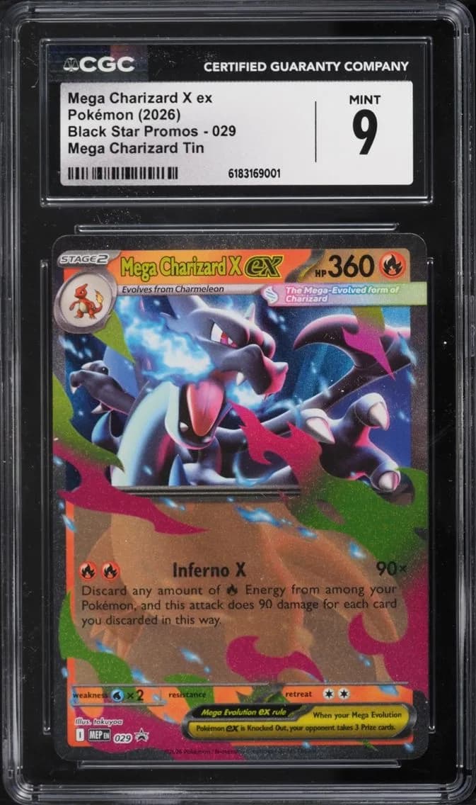 MEGA CHARIZARD X EX Pokémon trading card preview